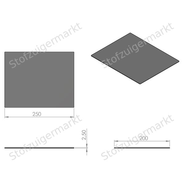 Microfiber - filter - zelfknip - 250x 200mm 4mm - universeel