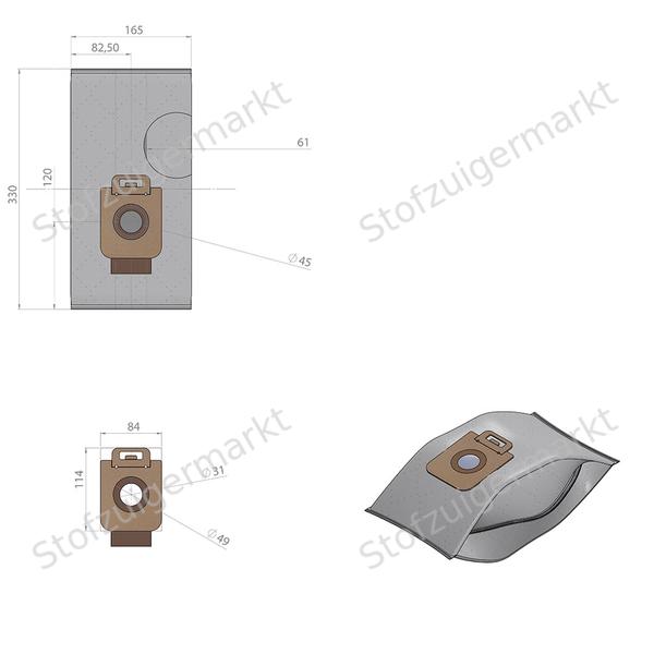 Microfiber - stofzuigerzakken - Nilfisk - polybag