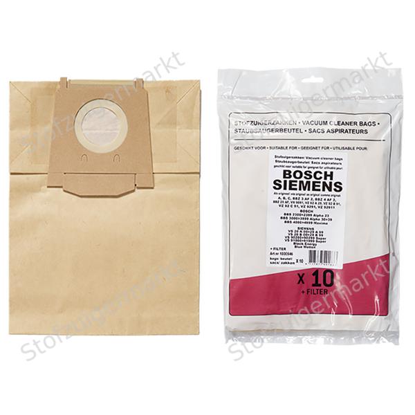 Papieren - stofzuigerzakken - Bosch, Siemens - polybag