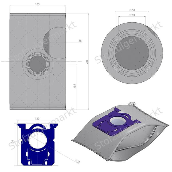 Microfiber - stofzuigerzakken - Philips, Electrolux, Aeg - polybag