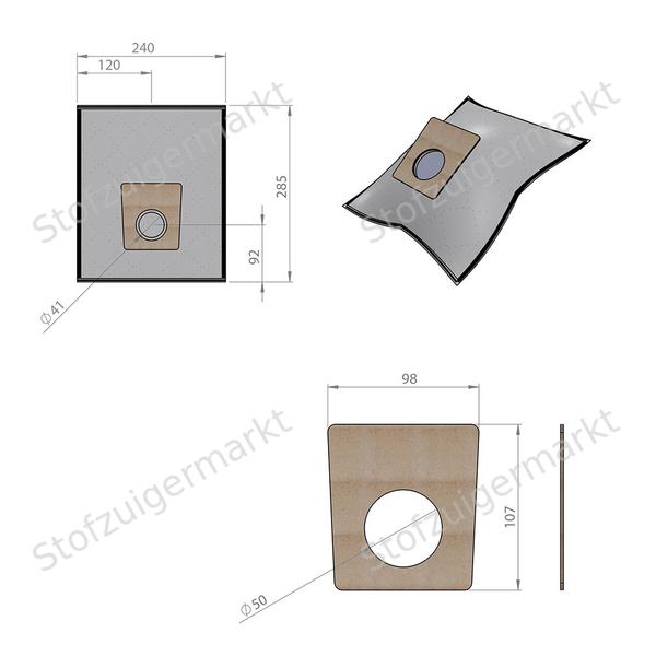 Economy XL - Microfiber - stofzuigerzakken - Bosch, Siemens - polybag