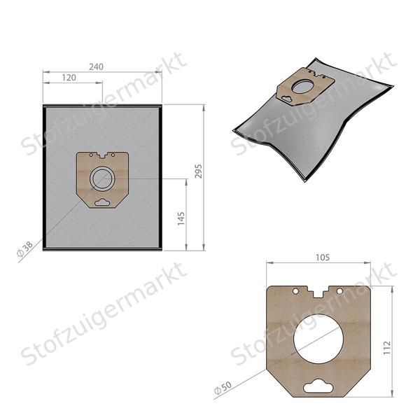 Economy XL - Microfiber - stofzuigerzakken - Philips, Nilfisk, LG - polybag