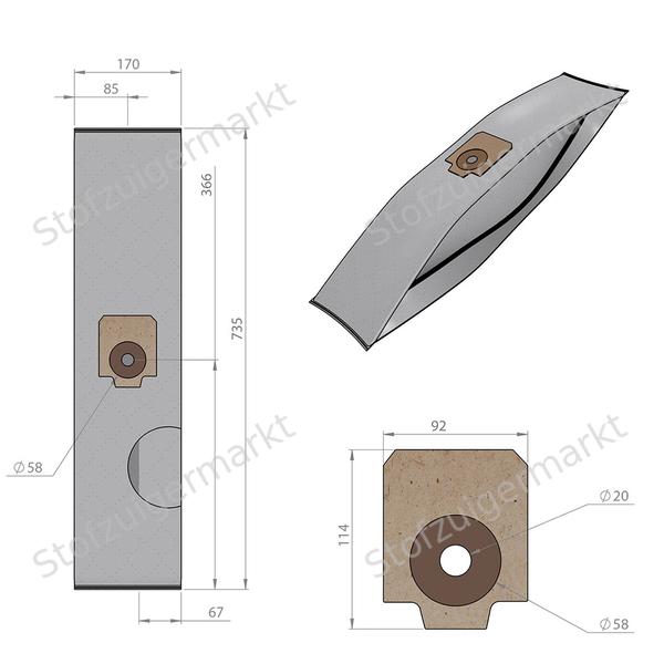 Microfiber - stofzuigerzakken - Electrolux, Nilfisk - polybag