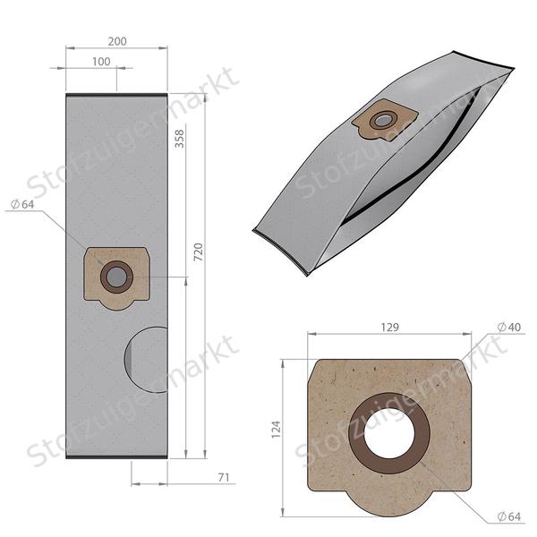 Microfiber - stofzuigerzakken - Rowenta, Kärcher - polybag