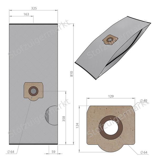 Microfiber - stofzuigerzakken - Rowenta, Aquavac - polybag