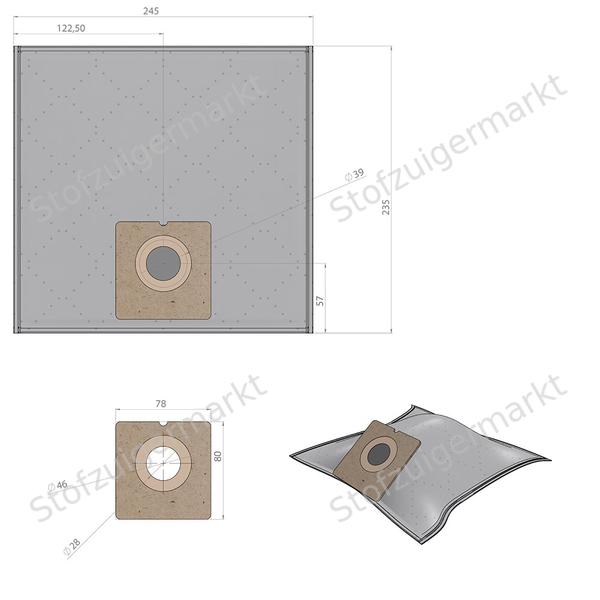 Microfiber - stofzuigerzakken - SMC, AFK, Condel - polybag