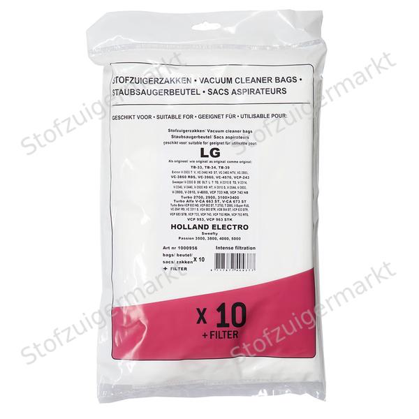 Microfiber - stofzuigerzakken - Holland electro, LG, Rowenta - polybag