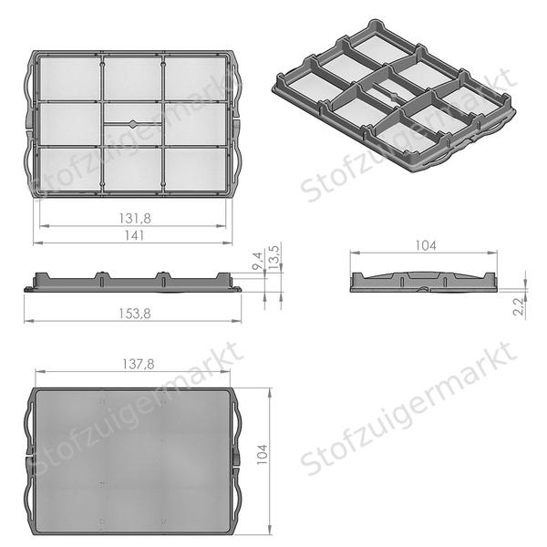 Invoerfilter - Bosch/Siemens VS08 - polybag