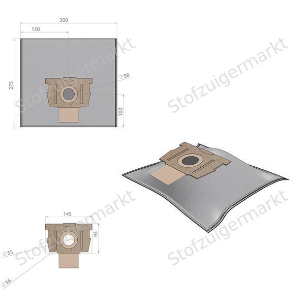 Microfiber - stofzuigerzakken - Rowenta, Moulinex - polybag