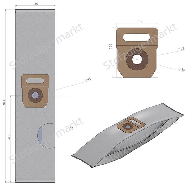 Microfiber - stofzuigerzakken - Cleanfix, Zelmer - polybag