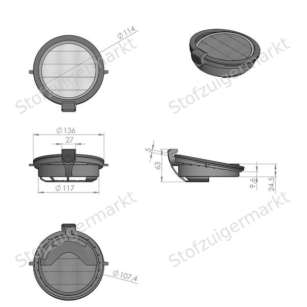 Postfilter - Dyson DC25 - HEPA - polybag